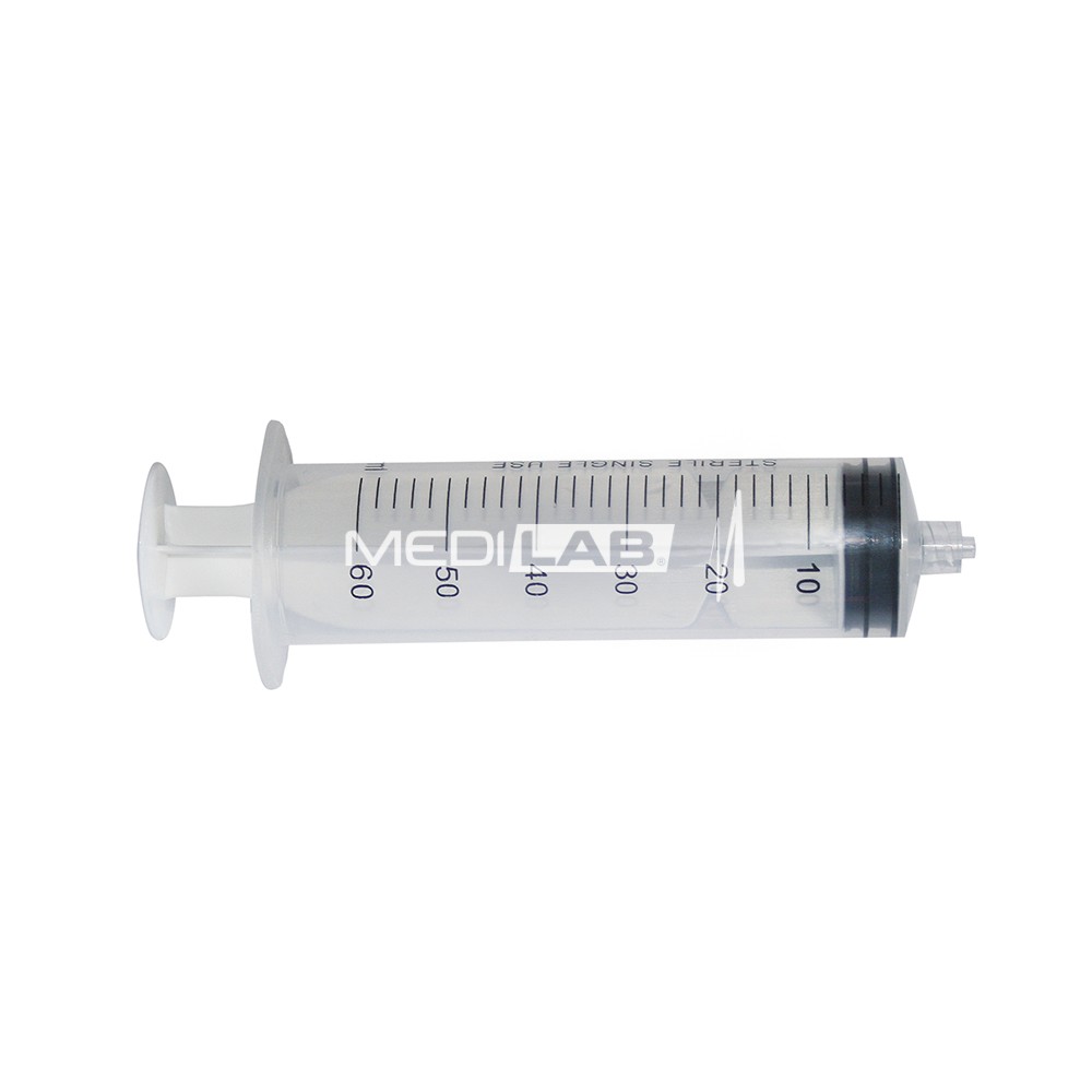 3-part disposable syringe - 50ml, centric tip. luer-lock